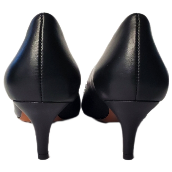 COACH NWB Lauri Pointed-Toe Pump Black with Signature Turnlock Hardware Sz 7.5 - Picture 6 of 9